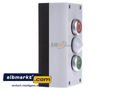 Ansicht links Eaton (Moeller) M22-I3-M2 2F-Drucktaster 2S2,Aufbau,m.LED 