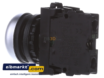 Ansicht rechts Eaton (Moeller) M22-D-G-X1/K10 Drucktaster 1S,flach,gn,Front 