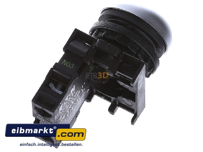 Ansicht oben hinten Eaton (Moeller) M22-D-G-X1/K10 Drucktaster 1S,flach,gn,Front 
