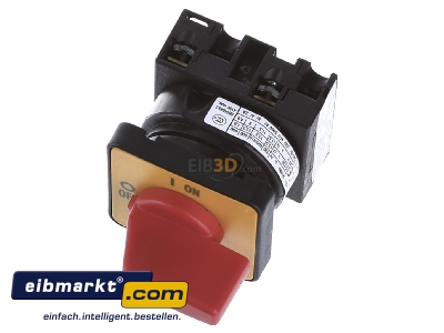 View up front Eaton (Moeller) T0-1-102/E-RT Off-load switch 2-p 32A 
