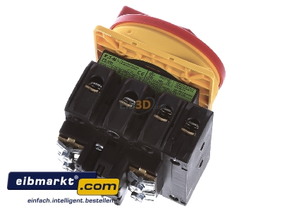 Ansicht oben hinten Eaton (Moeller) P3-100/EA/SVB/N Hauptschalter Not-Aus/Einbau/N 