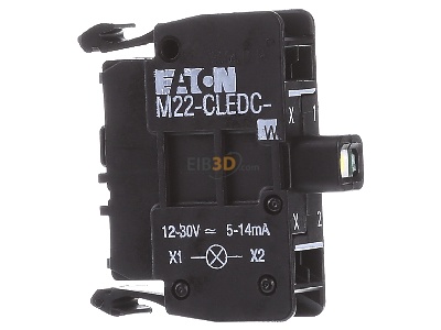 View on the left Eaton (Moeller) M22-CLEDC-W Lamp holder for indicator light white 
