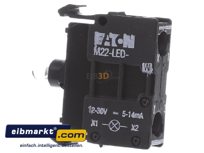 Ansicht rechts Eaton (Moeller) M22-LED-W LED-Element weiss, Front 
