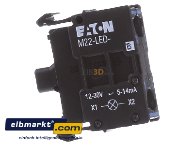 View on the left Eaton (Moeller) M22-LED-B Lamp holder for indicator light blue 
