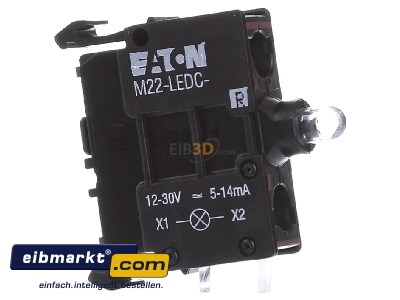 Ansicht links Eaton (Moeller) M22-LEDC-R LED-Element rot, Boden 