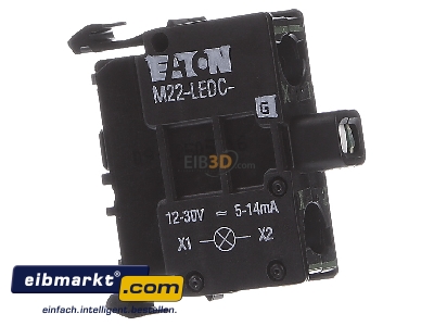 Ansicht links Eaton (Moeller) 216562 LED-Element grn, Boden M22-LEDC-G