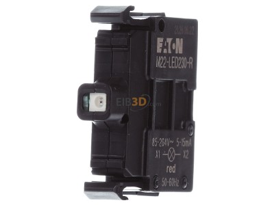 Front view Eaton M22-LED230-R Lamp holder for indicator light red 
