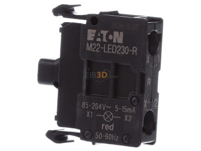View on the right Eaton M22-LED230-R Lamp holder for indicator light red 
