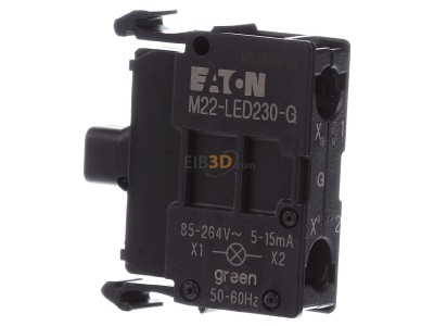 Ansicht rechts Eaton M22-LED230-G LED-Element grn, Front 