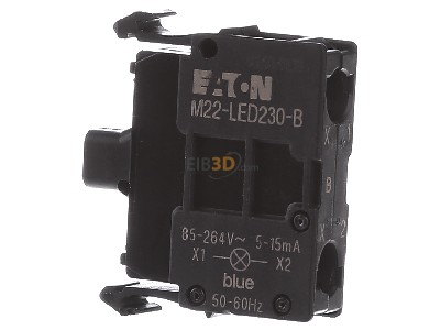 View on the right Eaton M22-LED230-B Lamp holder for indicator light blue 
