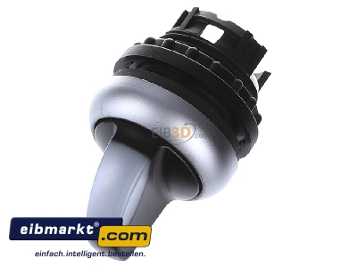 Ansicht oben vorne Eaton (Moeller) M22-WRLK3-W Leuchtwahltaste m.Knebelg. 3 Stell.,weiss 