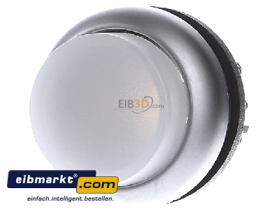 Frontansicht Eaton (Moeller) M22-DLH-W Leuchtdrucktaste hoch,weiss,blanko 
