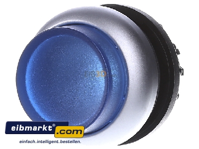 Frontansicht Eaton (Moeller) M22-DLH-B Leuchtdrucktaste hoch,blau,blanko 