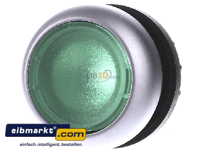 Front view Eaton (Moeller) M22-DL-G Push button actuator green IP67
