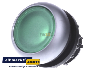 Front view Eaton (Moeller) M22-DRL-G Push button actuator green IP67
