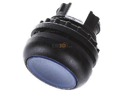 View up front Eaton M22S-DL-B Push button actuator blue IP67 
