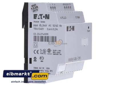 View on the left Eaton (Moeller) EASY400-POW PLC system power supply 1,25A - 

