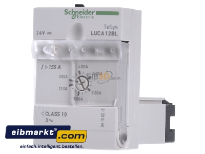 Front view Schneider Electric LUCA12BL Tripping bloc for circuit-breaker 12A
