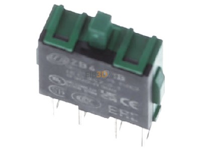 View up front Schneider Electric ZB6E1B Auxiliary contact block 1 NO/0 NC 
