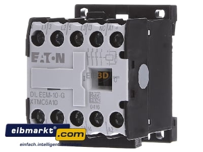 Frontansicht Eaton (Moeller) DILEEM-10-G(12VDC) Leistungsschtz AC-3/400V:3kW 3p DC 