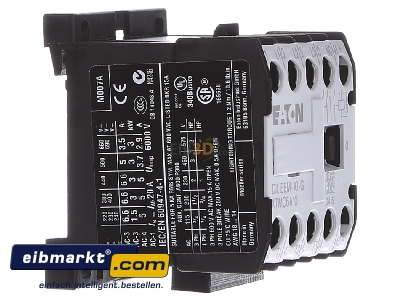 Ansicht links Eaton (Moeller) DILEEM-10-G(12VDC) Leistungsschtz AC-3/400V:3kW 3p DC 