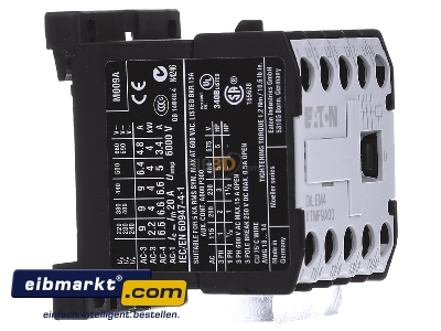 Ansicht links Eaton (Moeller) DILEM4(230V50/60HZ) Leistungsschtz AC-3/400V:4kW 4p 