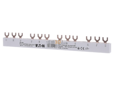 Front view Eaton EVG-16/3PHAS #291486 Phase busbar 3-p 16mm EVG-16/3PHAS 291486
