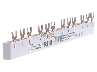 View on the left Eaton EVG-16/3PHAS #291486 Phase busbar 3-p 16mm EVG-16/3PHAS 291486
