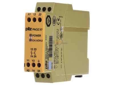 Front view Pilz PNOZ X7 #774056 Safety relay 230V AC EN954-1 Cat 2 PNOZ X7 774056
