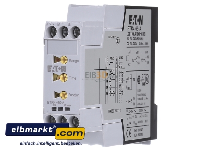 Front view Eaton (Moeller) ETR4-69-A Timer relay 0,05...36000s AC 24...240V - 
