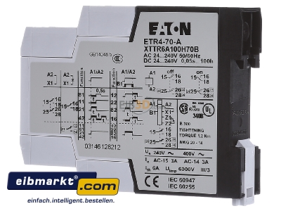 Ansicht rechts Eaton (Moeller) ETR4-70-A Multifunktionsrelais 2W, fr Poti 