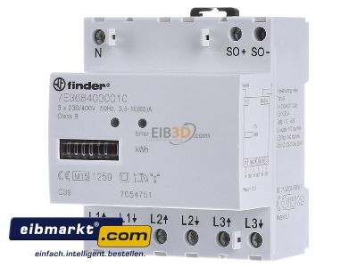 Front view Finder 7E.36.8.400.0010 Direct kilowatt-hour meter 10A 
