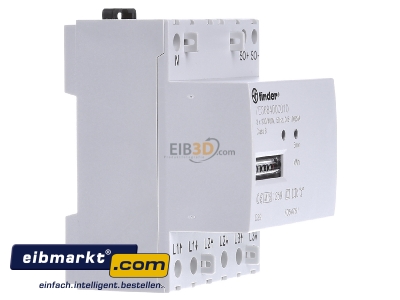 View on the left Finder 7E.36.8.400.0010 Direct kilowatt-hour meter 10A 
