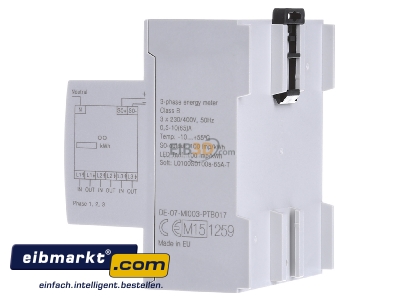 View on the right Finder 7E.36.8.400.0010 Direct kilowatt-hour meter 10A 
