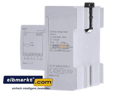 Ansicht rechts Finder 7E.36.8.400.0010 Drehstromzhler 3Ph. geeicht 3x10(65A) 