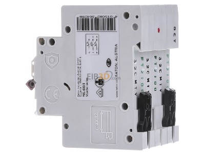 Ansicht rechts Eaton PXL-C32/3 LS-Schalter m.Beschrift. C 32A, 3p 