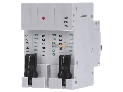 Ansicht hinten Eaton PXL-C32/3 LS-Schalter m.Beschrift. C 32A, 3p 