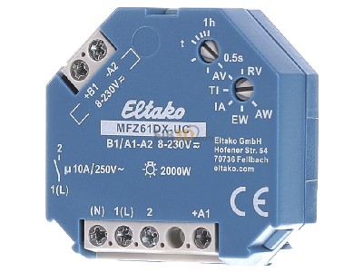 Front view Eltako MFZ61DX-UC Time relay 230...8VAC/DC 
