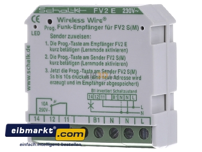Frontansicht Schalk FV2 E Funk-Empfnger 10A 230V AC(UP) 