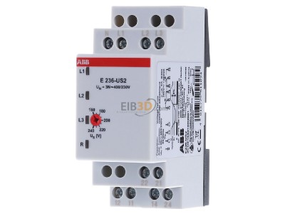 Front view ABB E236-US2 Under-voltage relay 250V 
