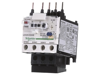Front view Schneider Electric LR2K0305 Thermal overload relay 0,54...0,8A 
