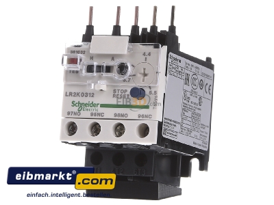 Front view Schneider Electric LR2K0312 Thermal overload relay 3,7...5,5A
