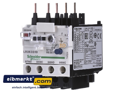 Front view Schneider Electric LR2K0310 Thermal overload relay 2,6...3,7A
