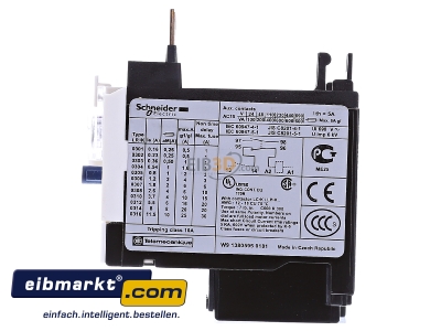 View on the right Schneider Electric LR2K0304 Thermal overload relay 0,36...0,54A
