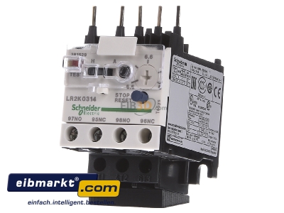 Frontansicht Schneider Electric LR2K0314 Motorschutz-Relais 5,50-8,00A 