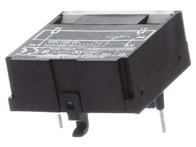 Back view Schneider Electric LA4DT2U Activation-delayed timer block block 
