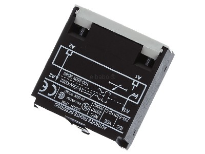 Top rear view Schneider Electric LA4DT2U Activation-delayed timer block block 
