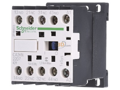 Front view Schneider Electric CA2KN22-D7 Auxiliary relay 42VAC 2NC/ 2 NO 

