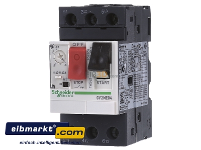 Front view Schneider Electric GV2ME04 Motor protective circuit-breaker 0,6A
