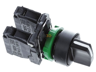 Ansicht oben links Schneider Electric XB5AD33 Wahlschalter 2S,3-Stellungen 